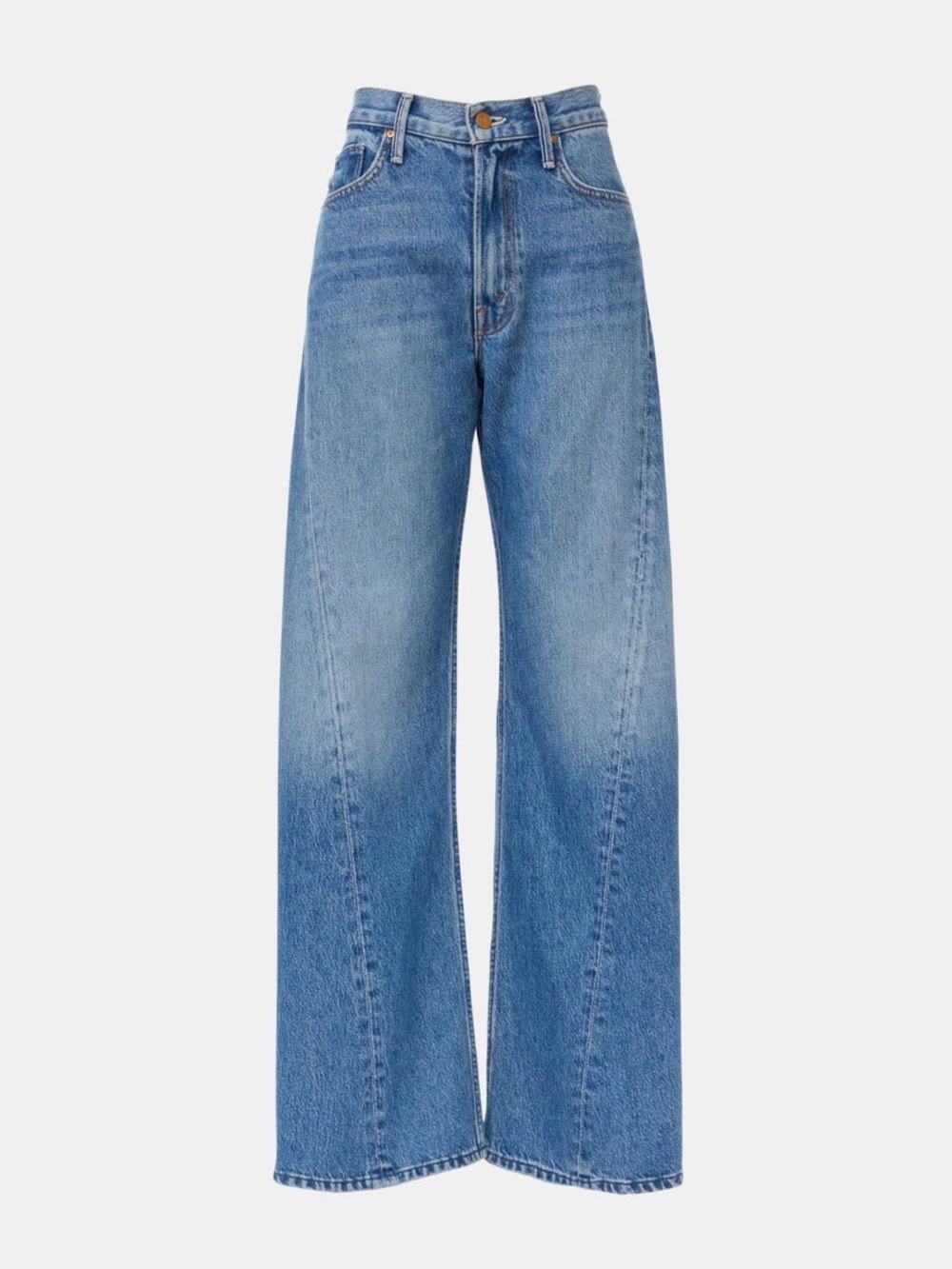 Mother lemon twist wide leg jeans